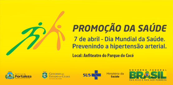 Dia Mundial da Saúde: prevenção à hipertensão domingo, 7, no Cocó