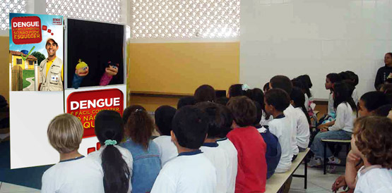 Sesa realiza oficina de fantoches para mobilizar contra dengue
