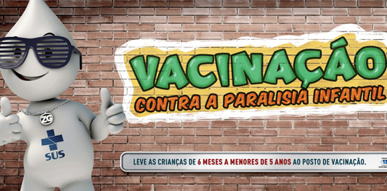Sexta-feira, 21 de junho, é o último dia de vacinação contra paralisia infantil