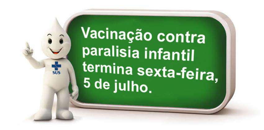 Só tem mais 2 dias para vacinar as crianças contra paralisia infantil