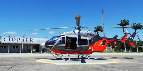 Novo helicóptero transporta 2 pacientes do Cariri para a capital