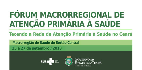 Inscrições abertas para Fórum de Atenção Primária do Sertão Central