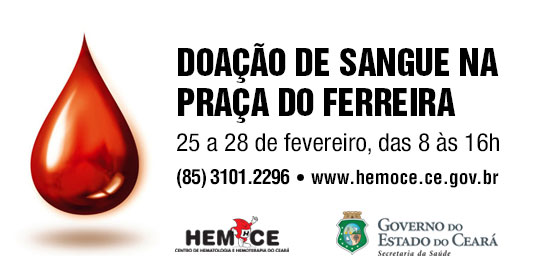 Hemoce realiza coleta na Praça do Ferreira