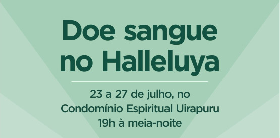 Hemoce tem posto móvel de coleta durante o Halleluya