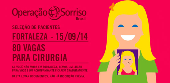 Operação sorriso: começa dia 15 seleção para cirurgias