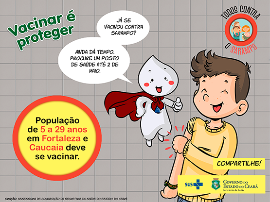 Campanha de vacinação contra sarampo termina dia 2 de maio