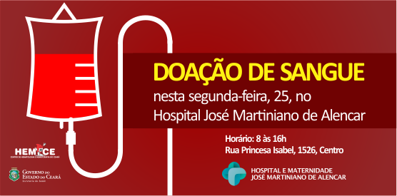 Hospital José Martiniano de Alencar recebe doações de sangue para o Hemoce