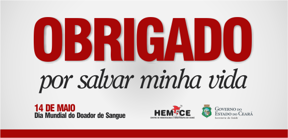 Hemoce comemora sábado, 13, o Dia do Doador de Sangue