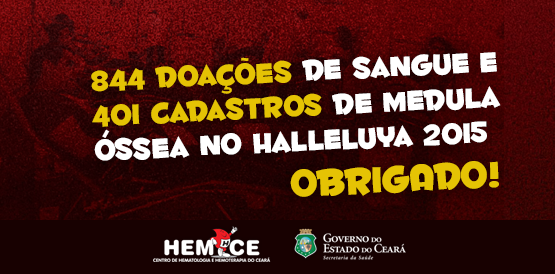 Hemoce bate recorde de doações durante festival Halleluya 2015