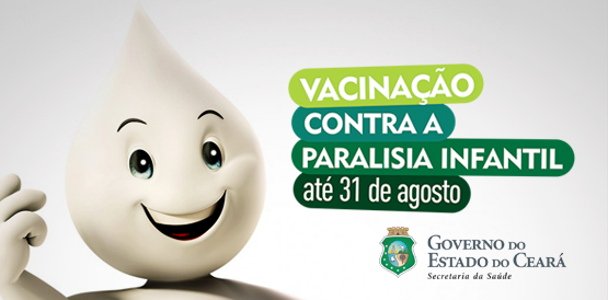 Ceará já está com 40% de cobertura da vacinação contra paralisia infantil