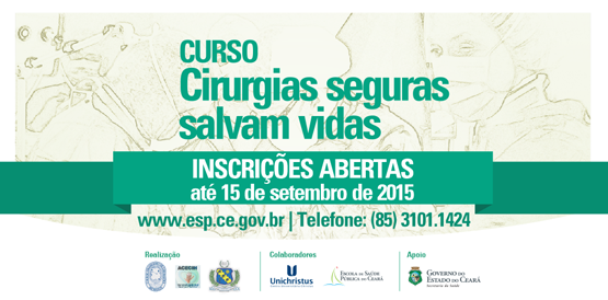 Abertas até dia 15 de setembro inscrições para cirurgias seguras