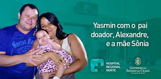 Pai doa parte do fígado para salvar a filha Yasmin