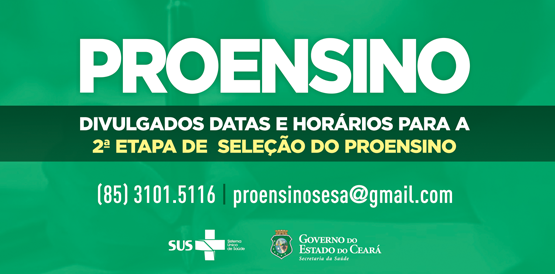 Saúde fará avaliação vivencial do Proensino de 9 a 13 de novembro