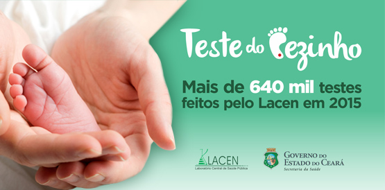 Mais de 640 mil testes do pezinho feitos em 2015 pelo Lacen