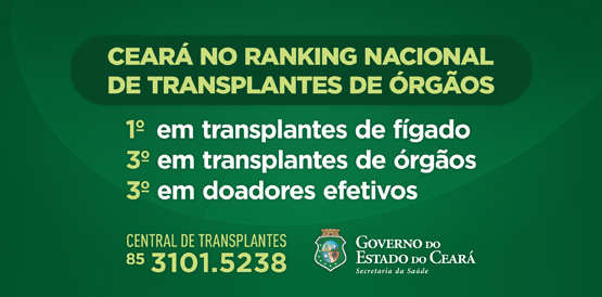Ceará é terceiro do país em transplantes e também em doadores