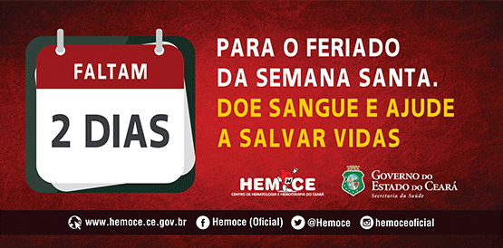 Hemoce funciona normalmente nesta quinta-feira, 24