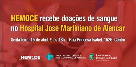 Hospital José Martiniano mobiliza doadores de sangue nesta sexta, 15