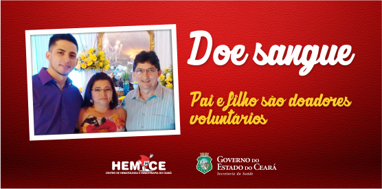 Doação de sangue une ainda mais pai e filho