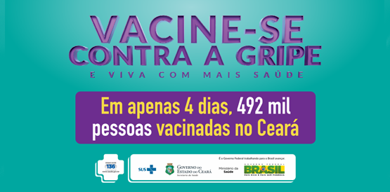 Vacinação contra a gripe já imunizou 492 mil pessoas no Ceará
