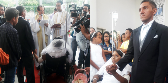 Emoções no casamento realizado no HRC