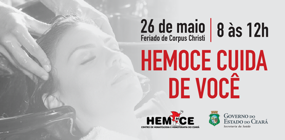 Hemoce terá programação especial no feriado de Corpus Christi, dia 26