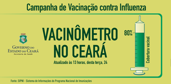 Ceará atinge a meta de vacinação contra a gripe