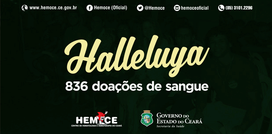 Hemoce mobiliza número recorde de doadores no Halleluya