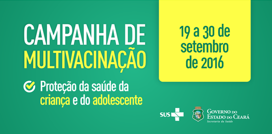 Campanha de multivacinação será lançada nesta segunda-feira, 19