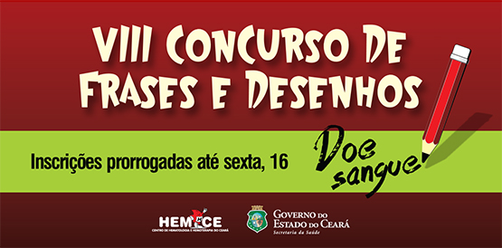 Hemoce prorroga inscrições para VIII Concurso de Frases e Desenhos