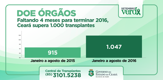 Setembro Verde: mês das doações começa com 1.047 transplantes