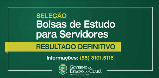 Resultado definitivo de chamada para bolsas de estudo é divulgado pela Sesa
