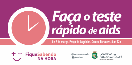 Secretaria da Saúde faz teste rápido de HIV no Dia Internacional da Mulher