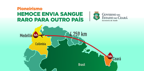 Ceará é primeiro estado brasileiro a doar sangue raro para outro país