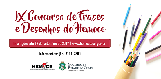 Hemoce inscreve estudantes para concurso de frases e desenhos
