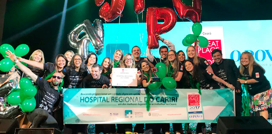 Hospital Regional do Cariri é eleito como uma das melhores empresas para trabalhar