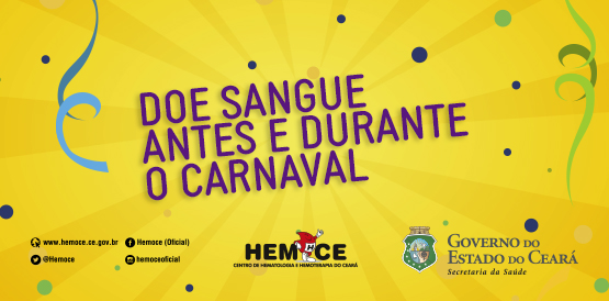 Hemoce recebe doações de sangue no carnaval