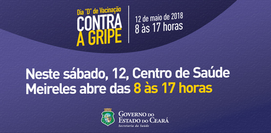 Campanha de vacinação contra gripe é reforçada neste sábado, 12