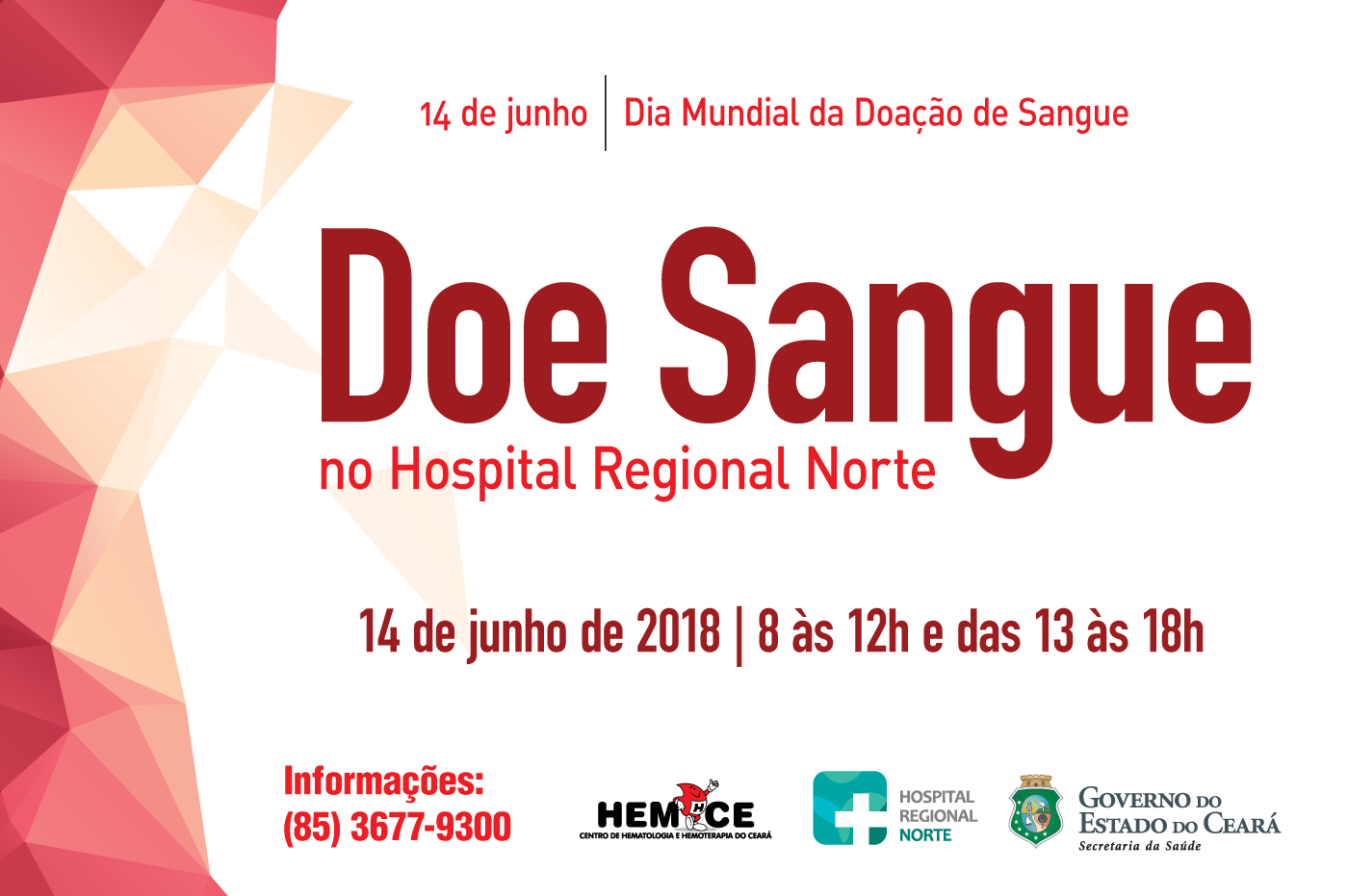 Hospital Regional Norte convida população para campanha de doação de sangue