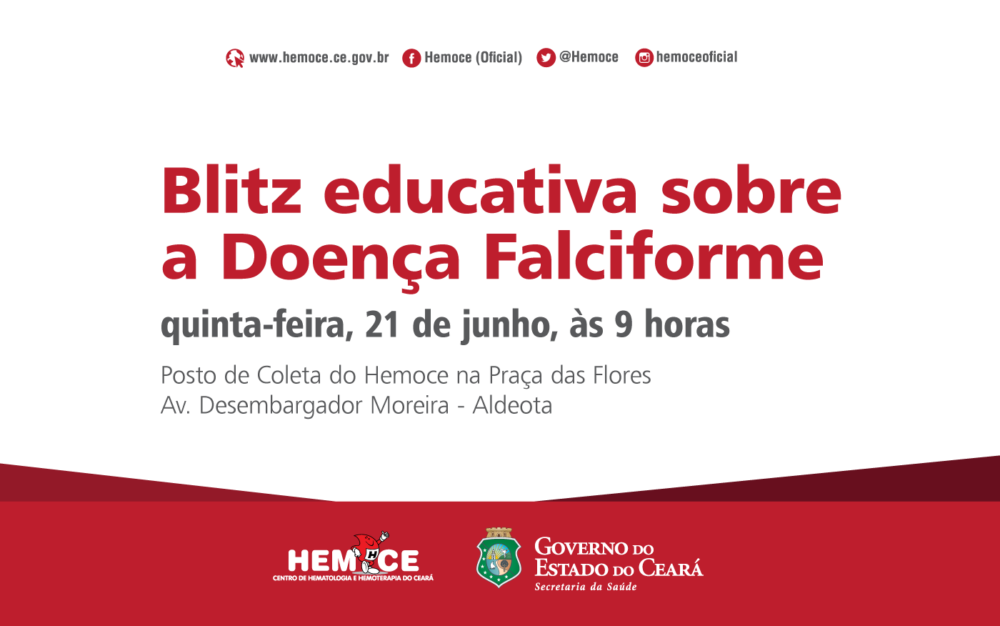 Hemoce realiza conscientização sobre doença falciforme