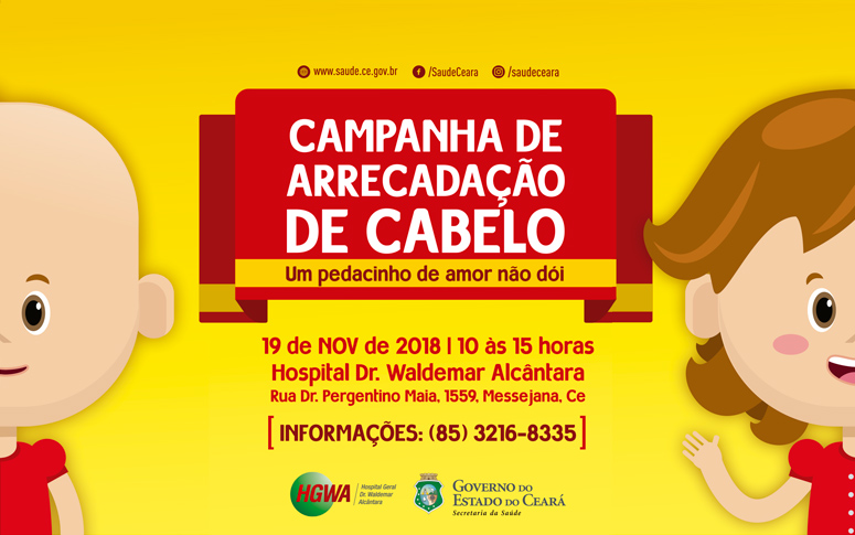 Hospital recebe doação de cabelos para crianças com câncer
