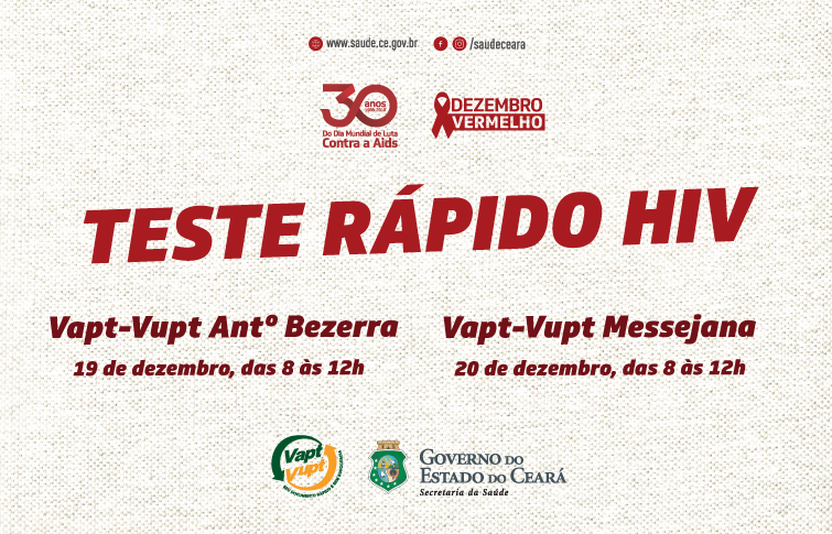 Sesa realiza teste rápido para HIV nos Vapt Vupt de Antônio Bezerra e Messejana