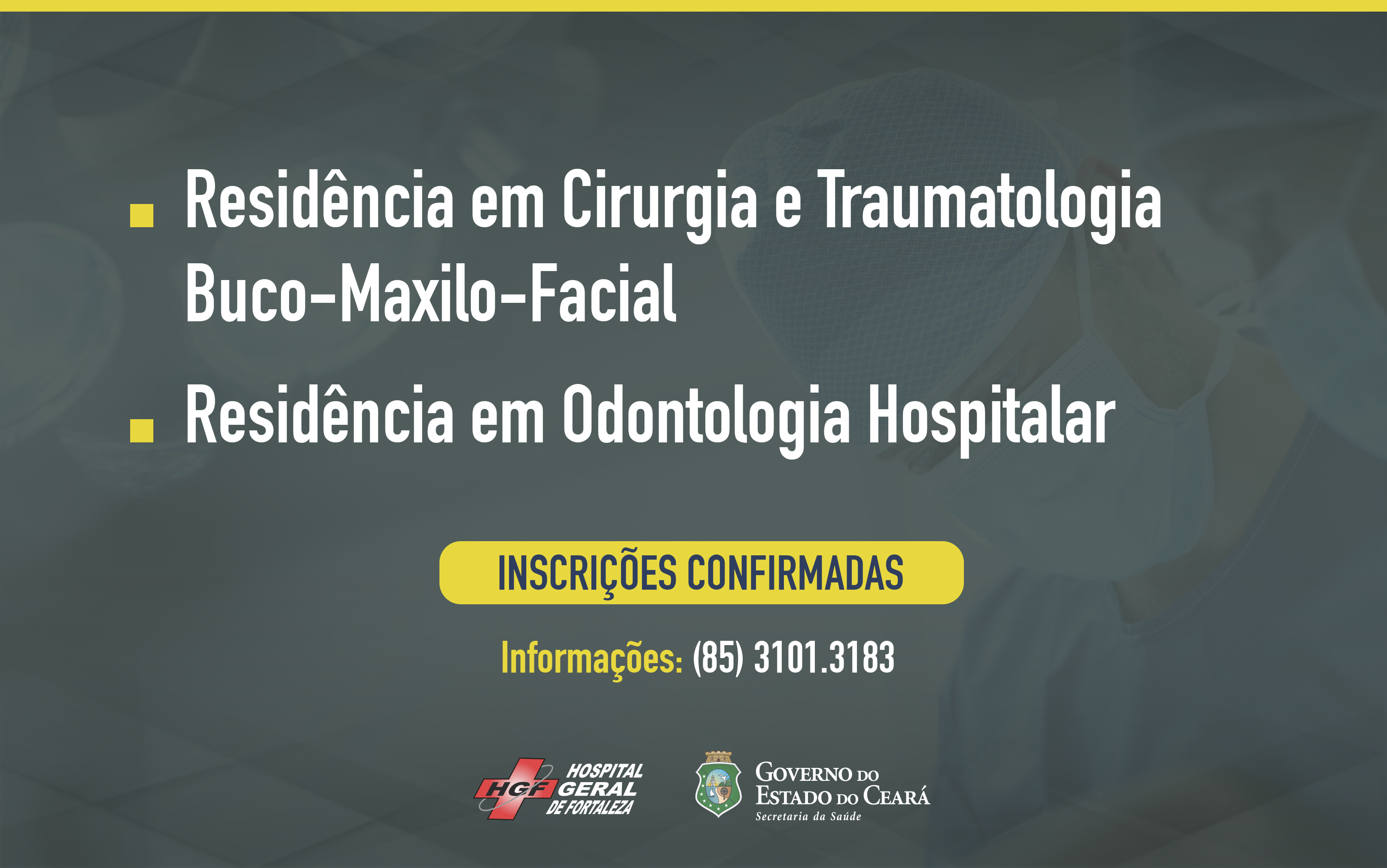 HGF divulga inscrições confirmadas para residências em Odontologia