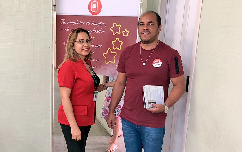 Acolhimento incentiva voluntários a doarem sangue regularmente