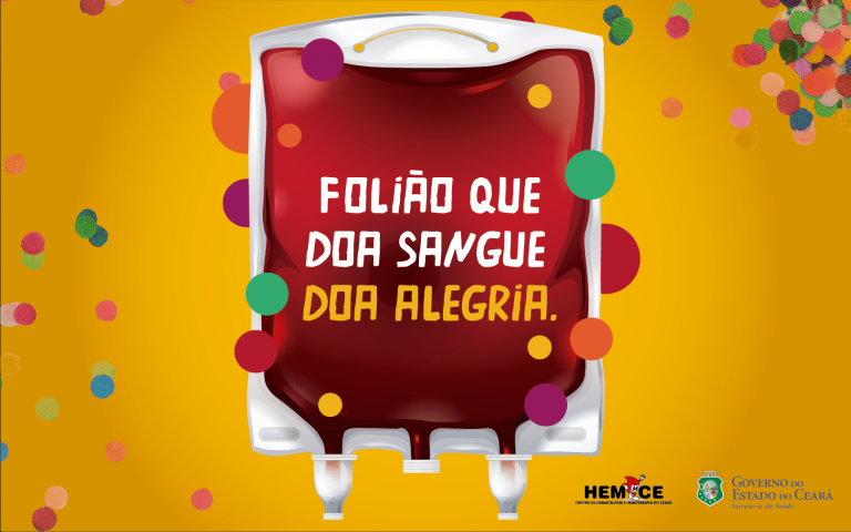 Hemoce lança campanha de carnaval para doação de sangue nesta terça, 12