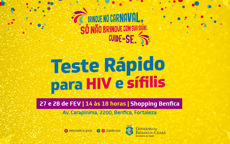 Sesa realiza teste rápido de HIV e sífilis nos dias 27 e 28