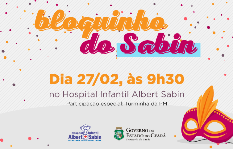 Bloquinho do Sabin anima carnaval de crianças hospitalizadas