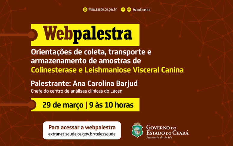 Webpalestra orienta sobre diagnóstico da Leishmaniose Visceral Canina