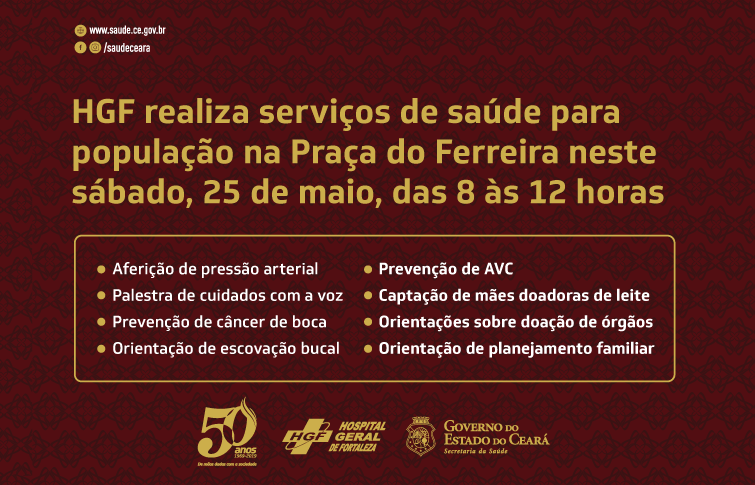 HGF realiza evento para população no sábado, 25