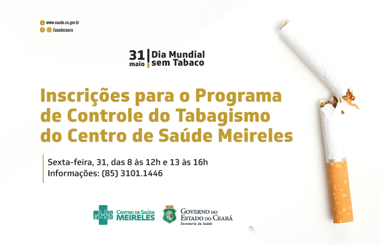 Inscrições abertas para pessoas que desejam parar de fumar