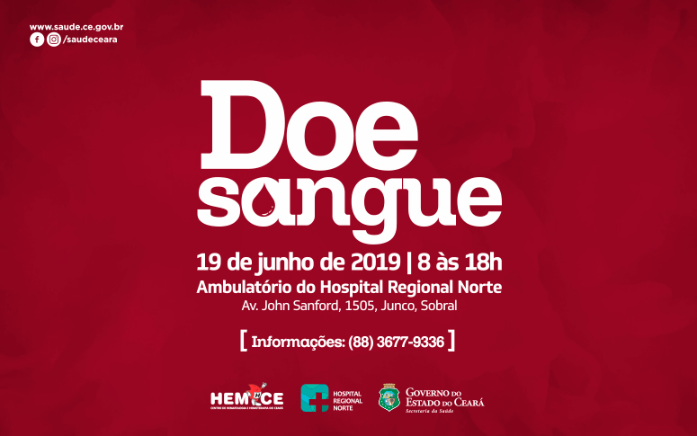 HRN promove campanha de doação de sangue nesta quarta-feira, 19